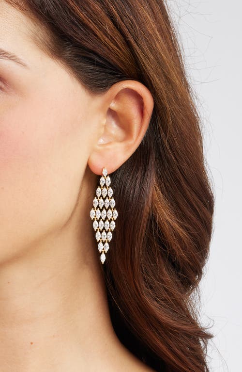Nordstrom Marquise Cubic Zirconia Kite Drop Earrings In Gold
