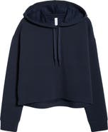 Zella Ottoman Cotton Blend Ribbed Hoodie