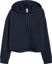 Zella Ottoman Cotton Blend Ribbed Hoodie