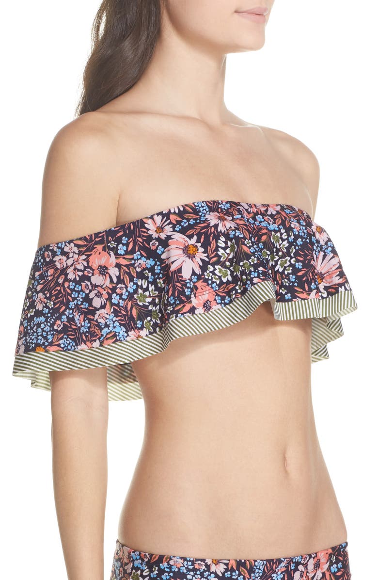 BCA Enchanted Print Off the Shoulder Bikini Top, Alternate, color, 