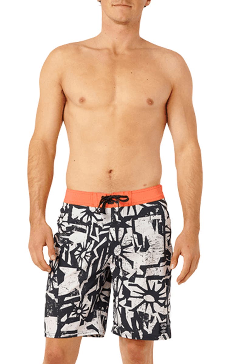 Rip Curl Mirage Liquid Trips Board Shorts, Main, color, Washed Black