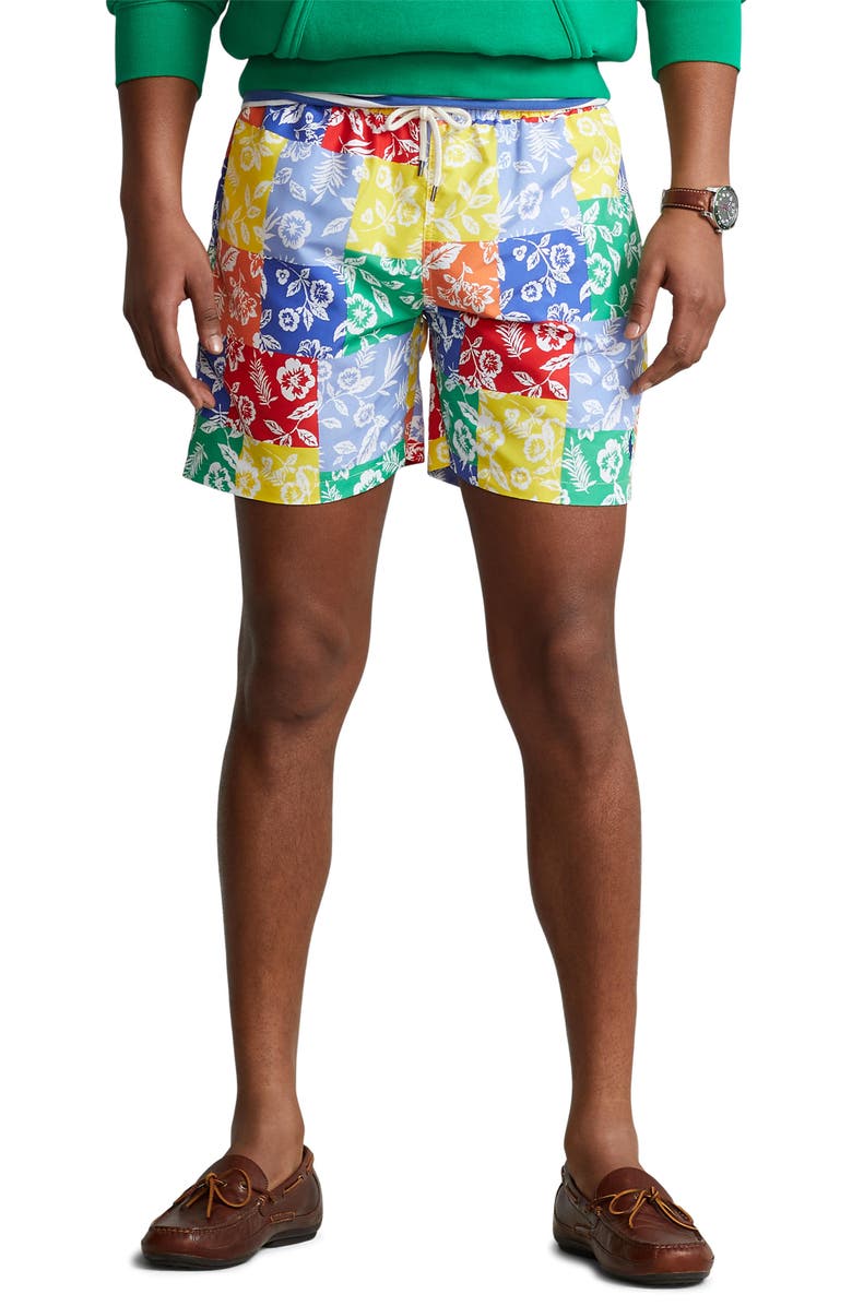 Polo Ralph Lauren Traveler Floral Swim Trunks, Main, color, 