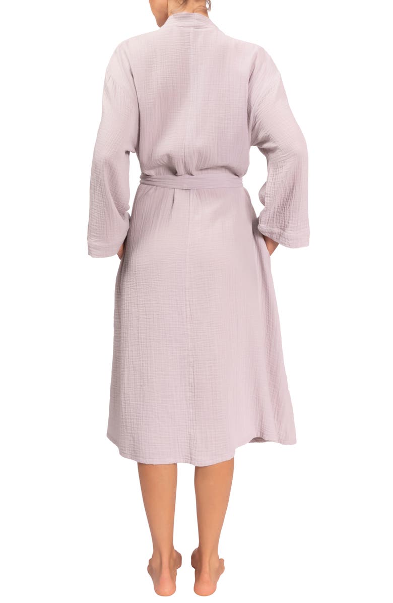 Everyday Ritual Nora Cotton Gauze Robe, Alternate, color, Light Grey