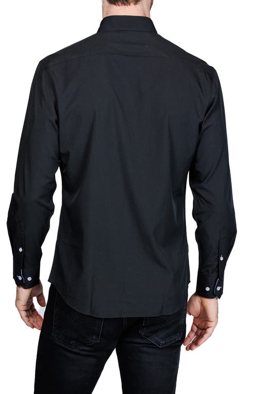 Tailorbyrd Mélange Performance Button Down Shirt In Animal Print