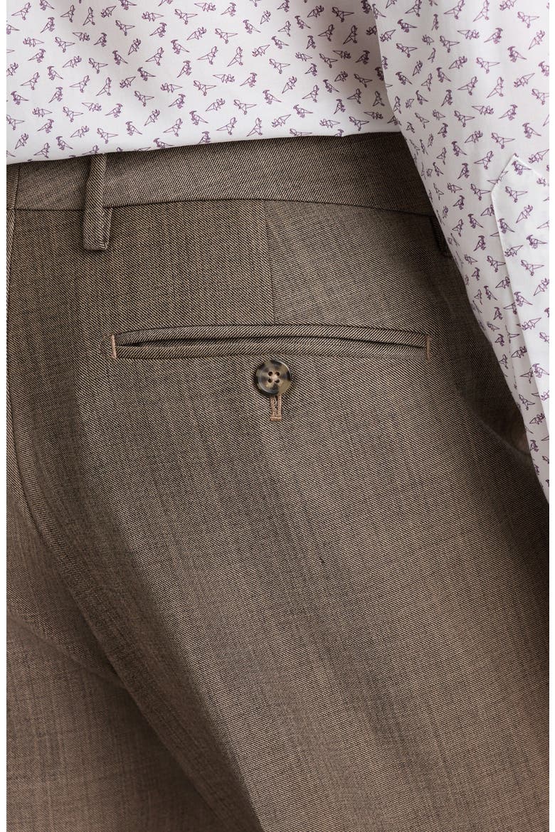 WOOL DRESS PANT, Alternate, color, DARK KHAKI SHARKSKIN