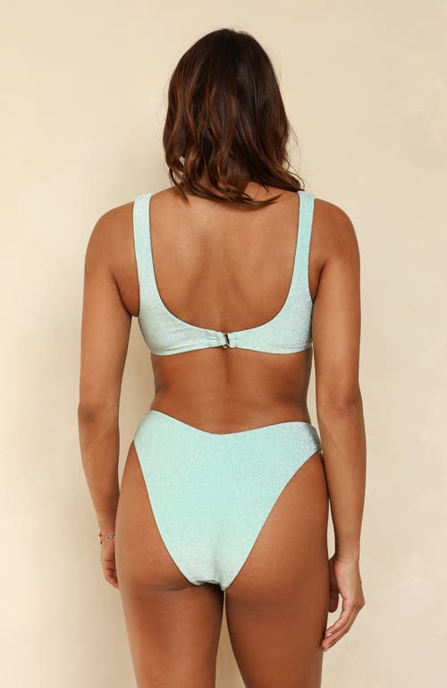 Dippin Daisys Angel Cheeky Bikini Bottom In Bleached Aqua