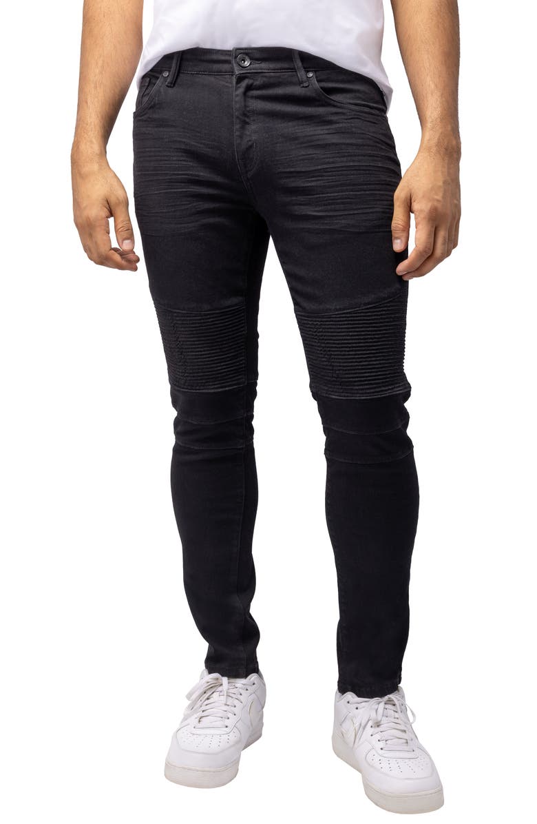 XRAY Stretch Moto Skinny Jeans, Main, color, 