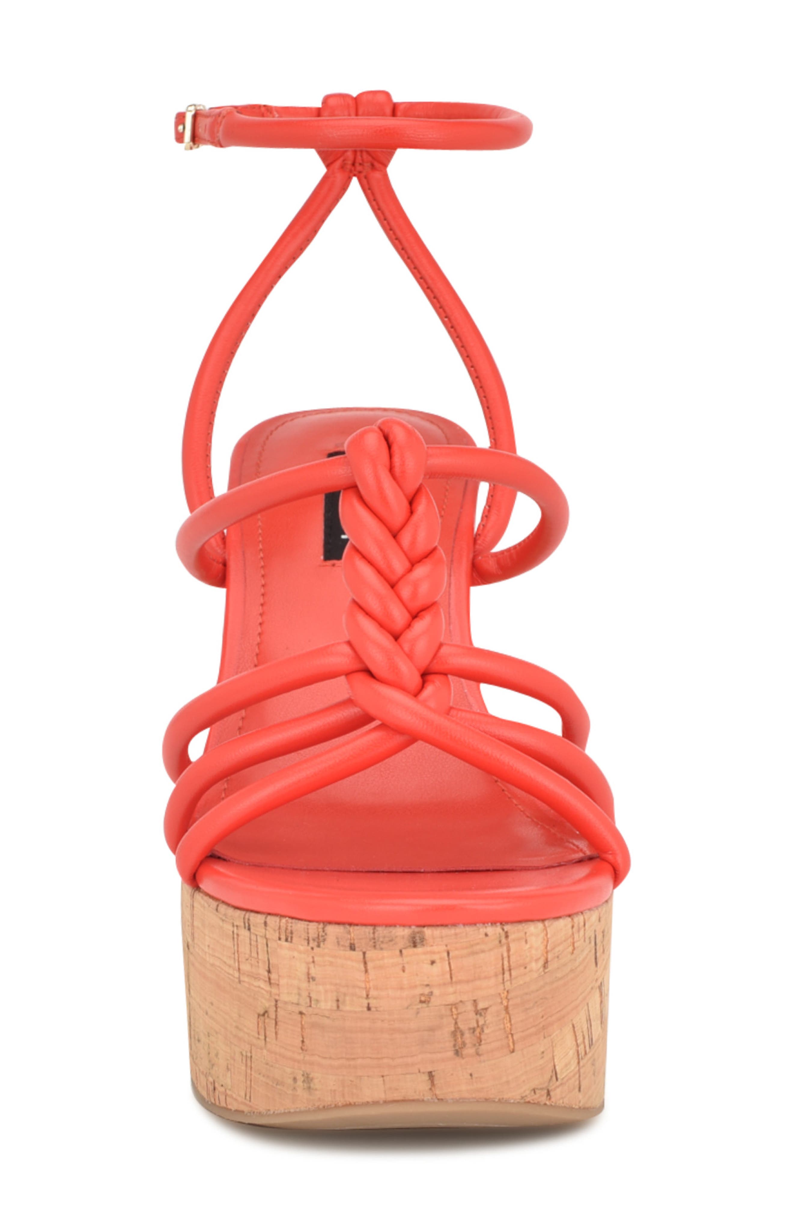 Nine West Olander Platform Sandal, Alternate, color, Orange