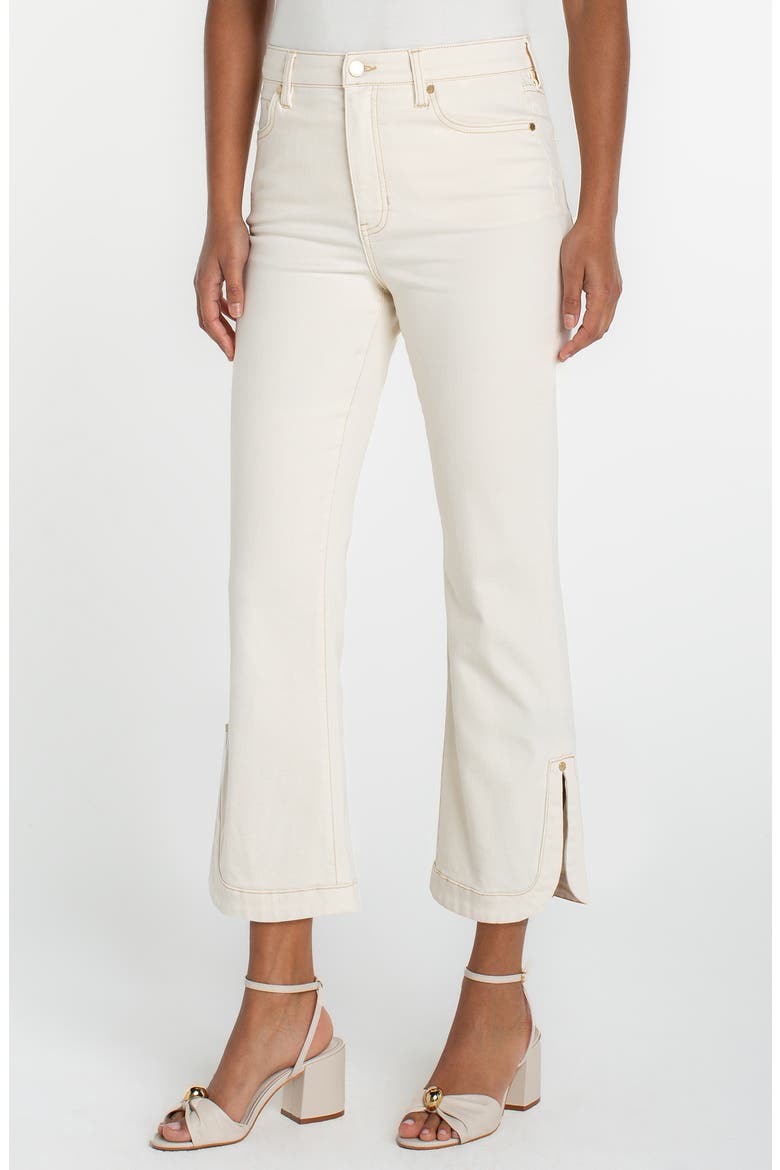 Hannah Tulip Hem Crop Flare Jeans, Main, color, DESERT DUNES