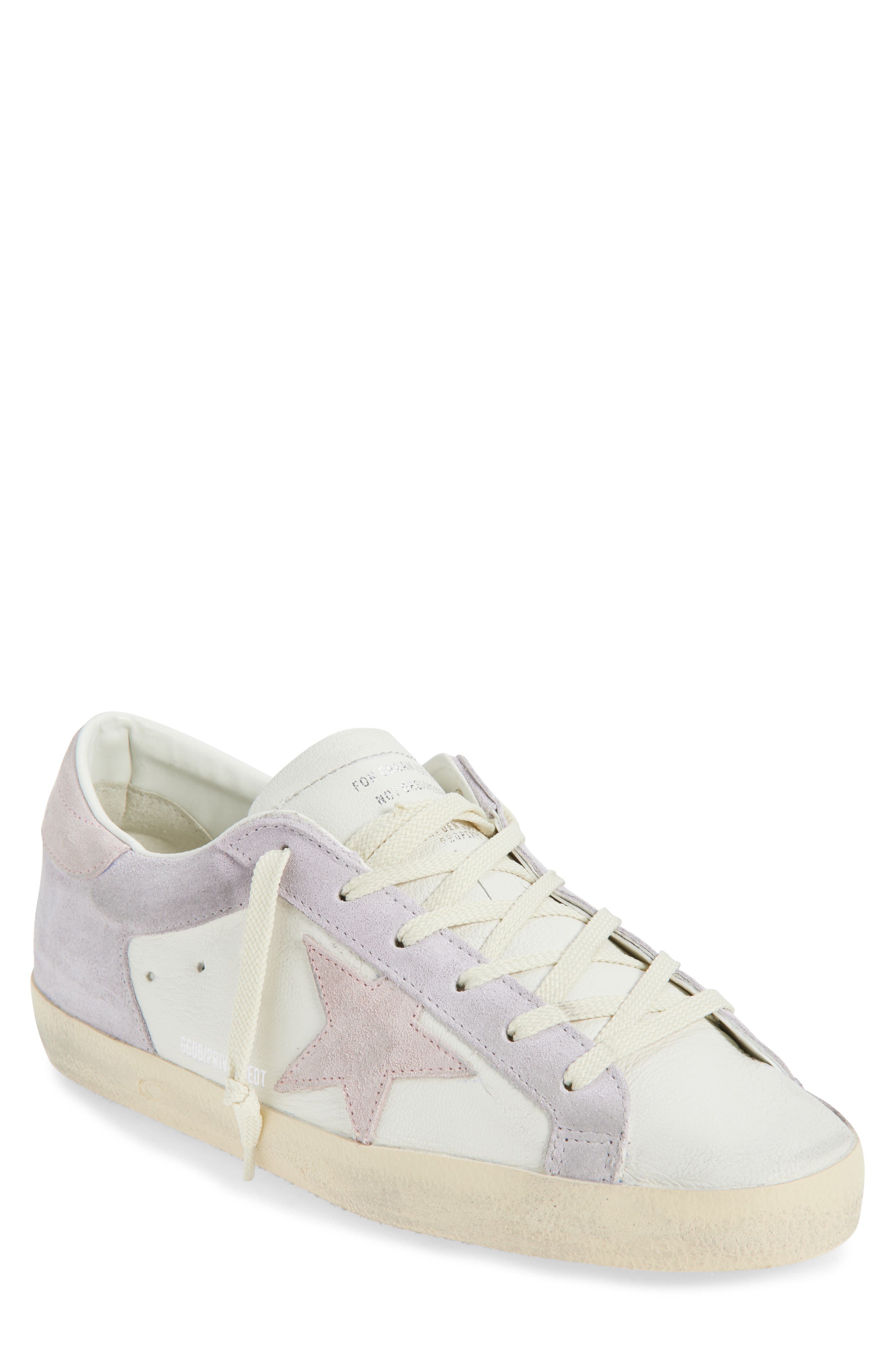 Golden Goose Super-Star Low Top Sneaker, Main, color, White/ Lilac/ Light Rose