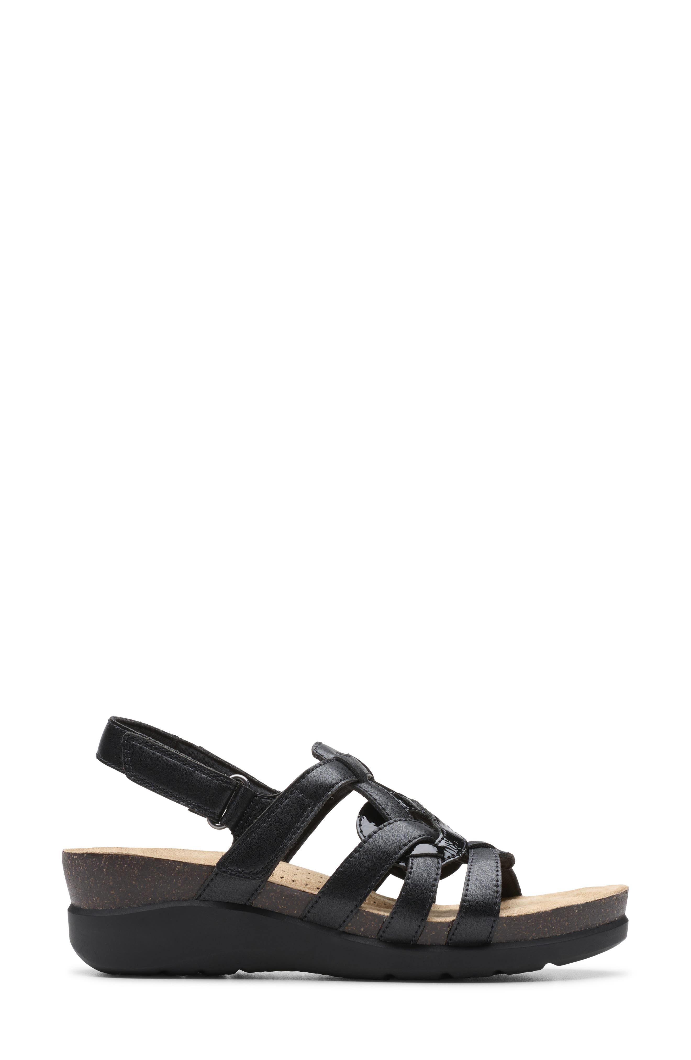 Clarks<sup>®</sup> Calenne Gracie Wedge Sandal, Alternate, color, Black Combi
