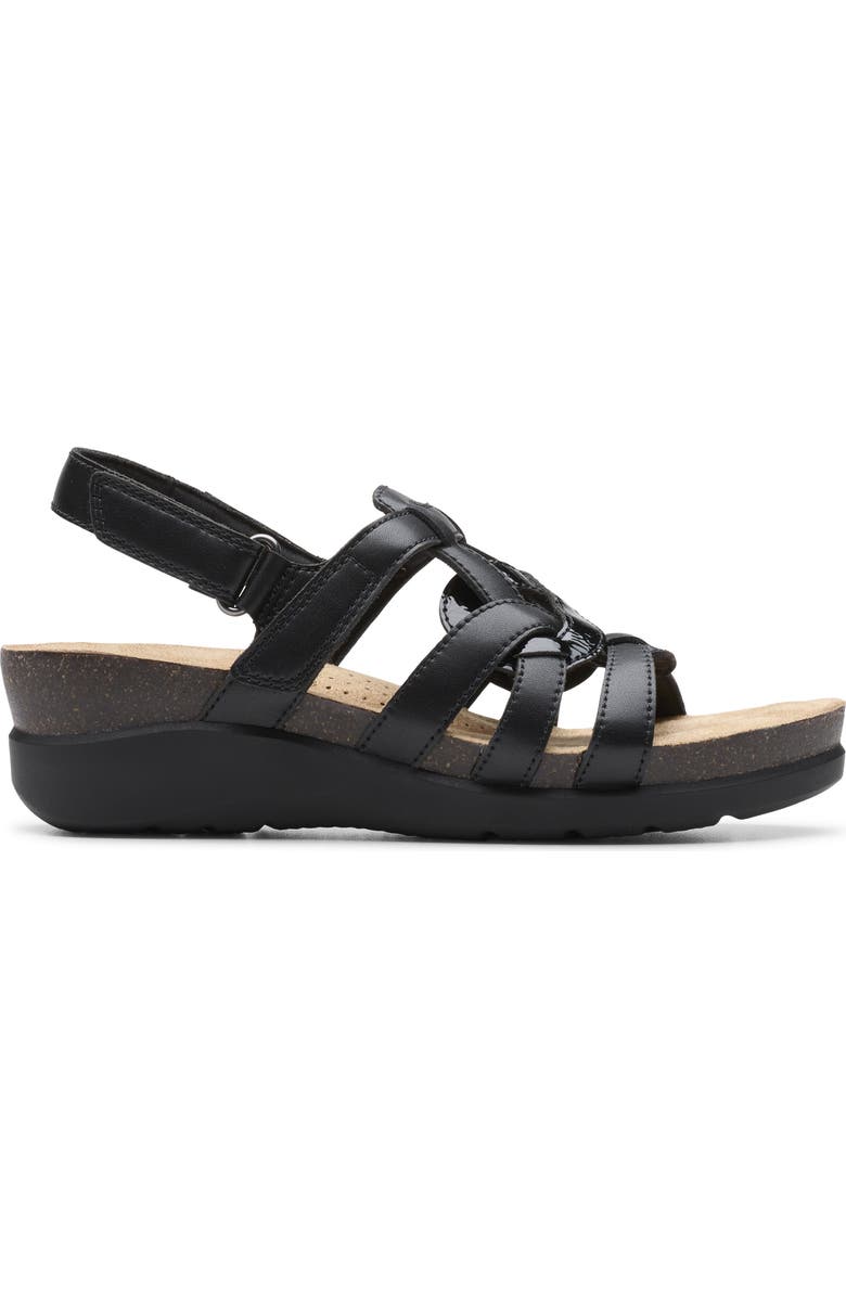 Clarks<sup>®</sup> Calenne Gracie Wedge Sandal, Alternate, color, Black Combi