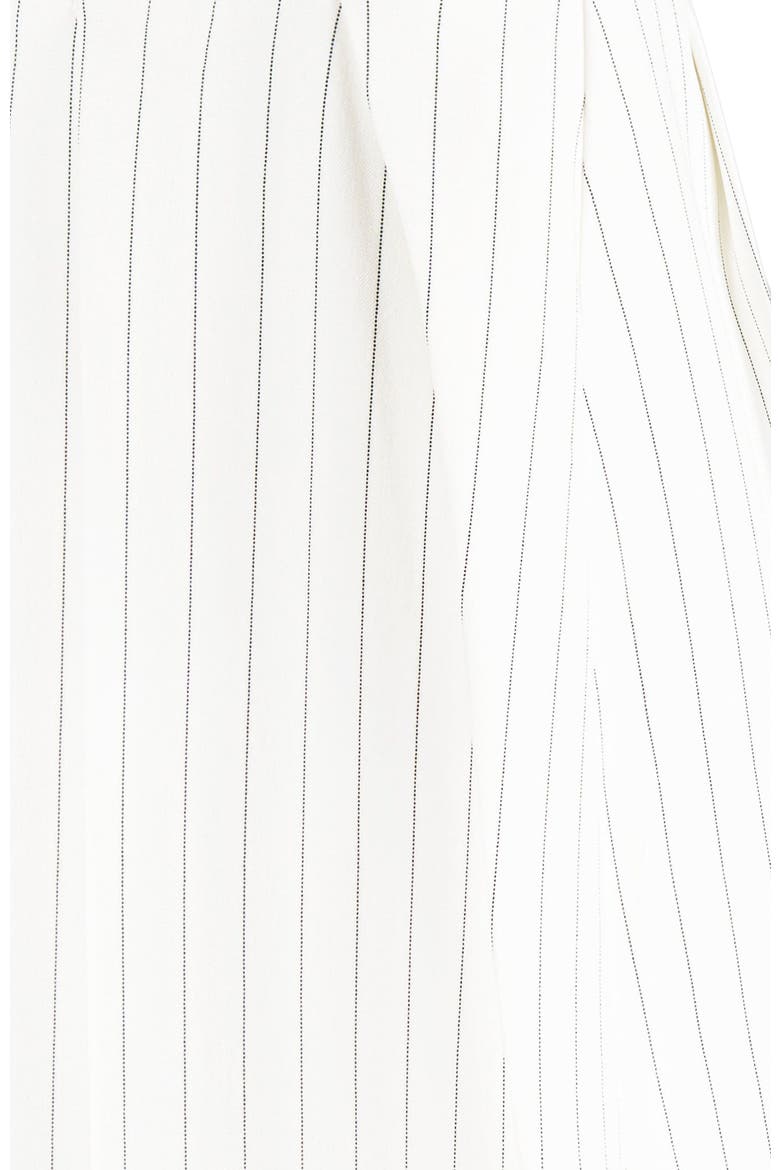 Rina Pinstripe Pleated Skort, Alternate, color, White