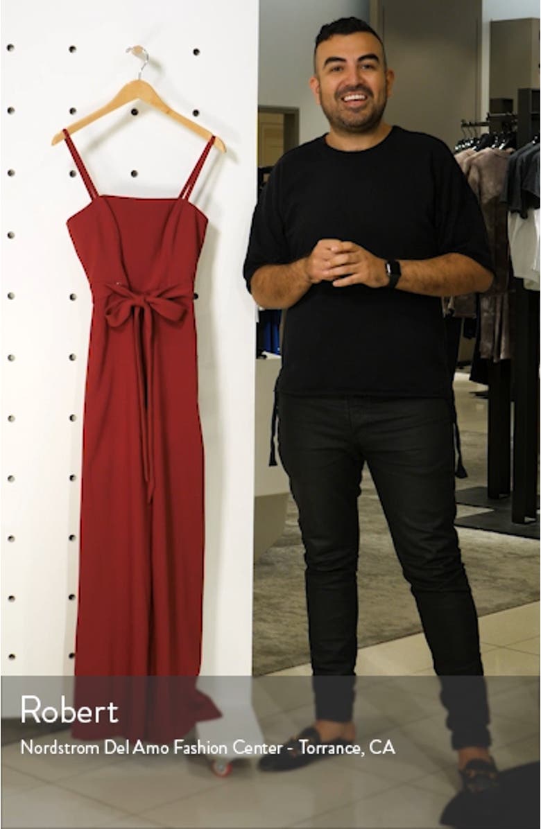 Alana Crepe Wide Leg Jumpsuit, sales video thumbnail