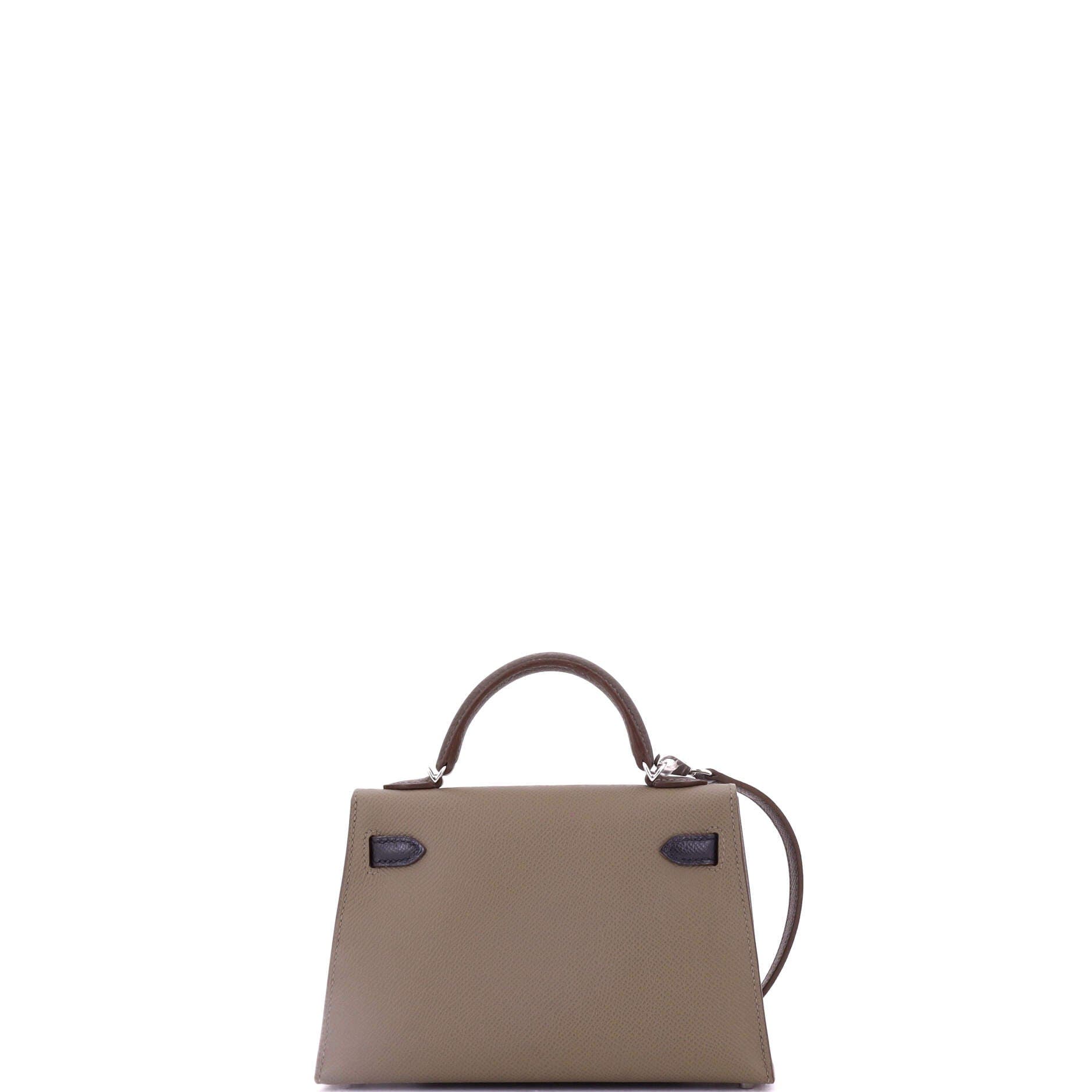 Pre-Owned Hermes Kelly Mini II Bag Tricolor Epsom with Palladium Hardware 20, Alternate, color, 