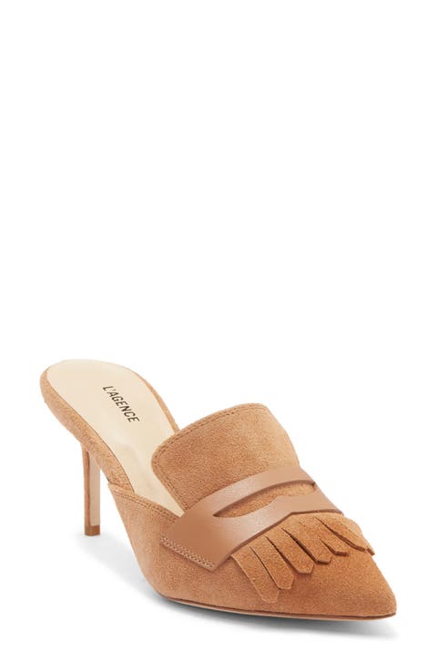 Bijou II Pointed Toe Kiltie Penny Loafer Mule (Women)