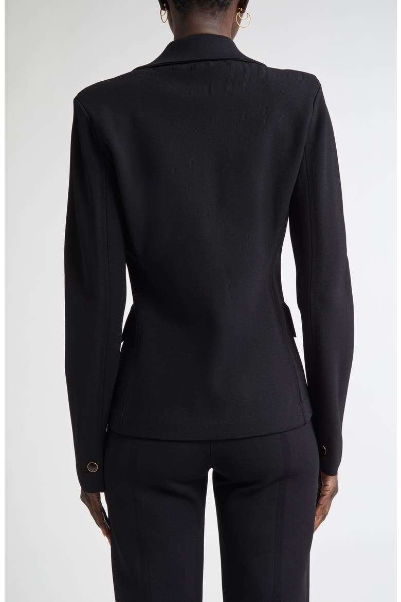 Harper One-Button Knit Jacket, Alternate, color, BLACK