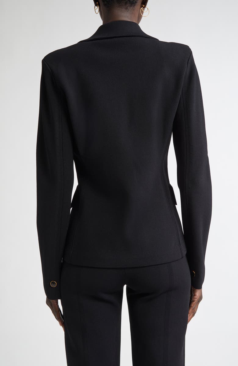 ST. JOHN Harper One-Button Knit Jacket, Alternate, color, Black