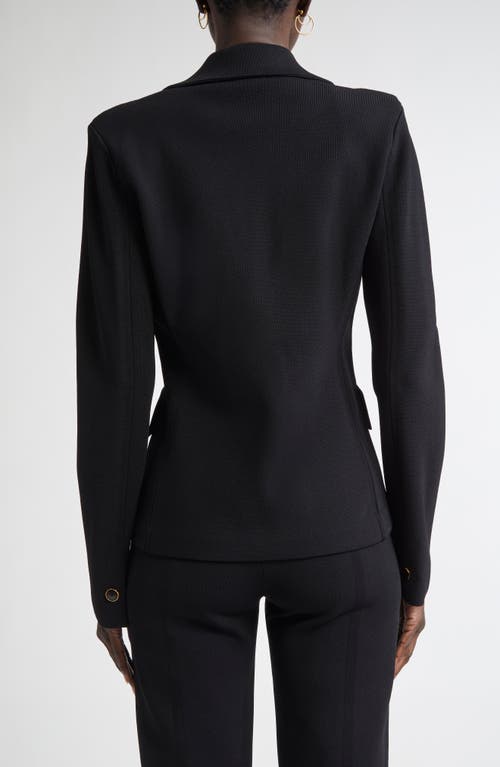 St John St. John Collection Harper One-button Knit Jacket In Black