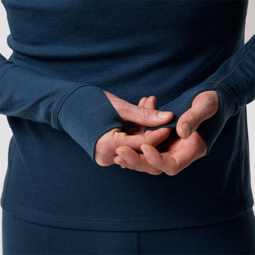 Backcountry Cedars Rws Merino Mid-wt Baselayer 1/4-zip Top In Blue