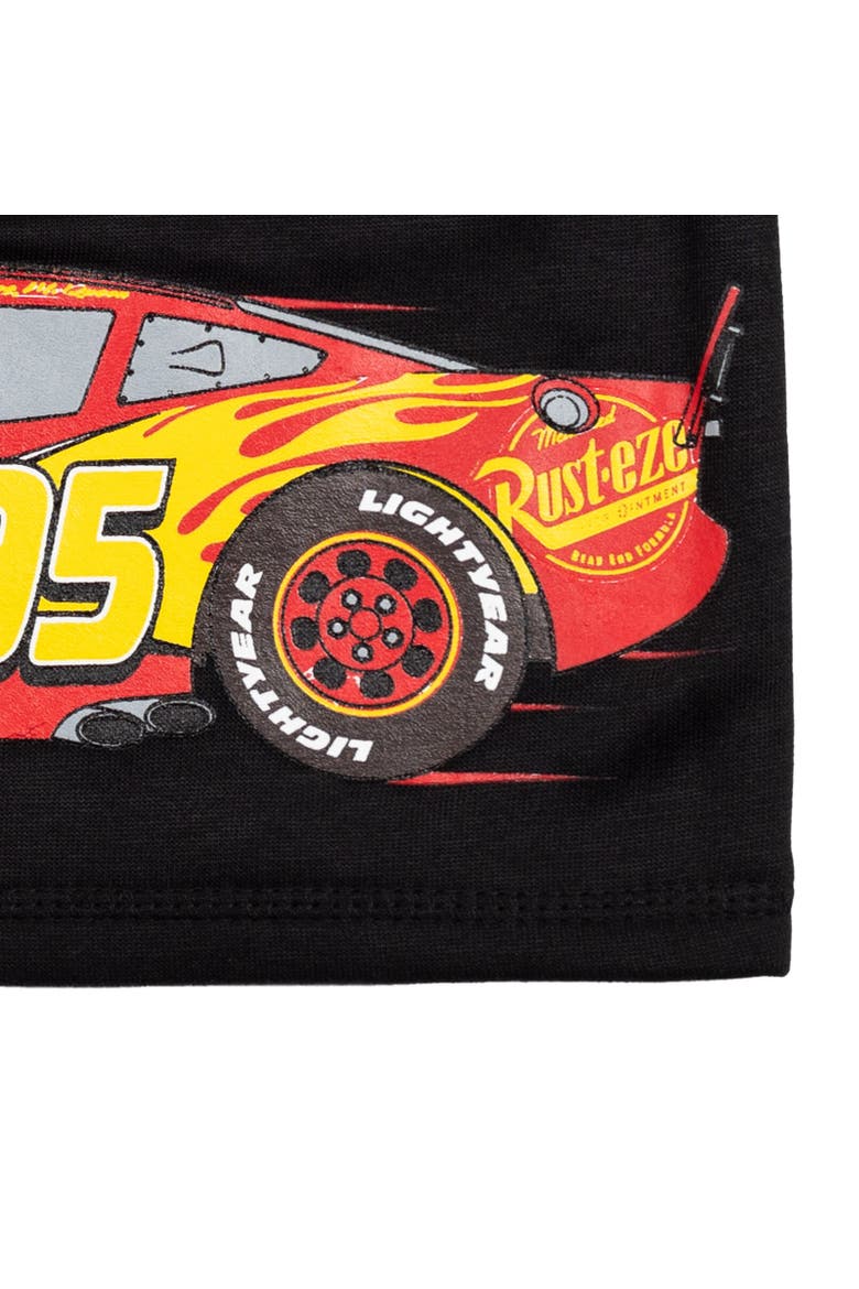 Cars Lightning McQueen Half Zip Hoodie, Alternate, color, Charcoal Heather Grey / Black