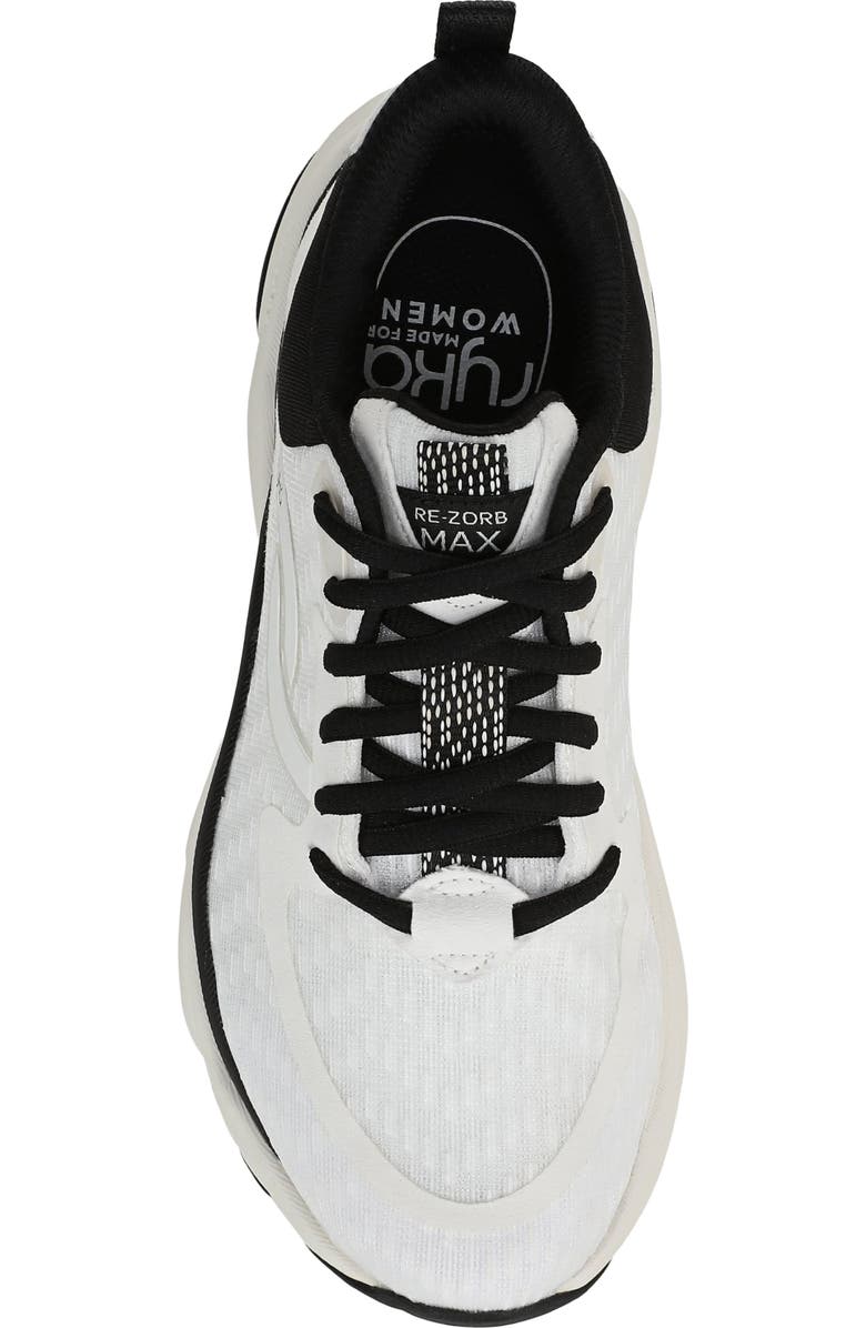 Rykä Rezorb Max Walking Sneaker, Alternate, color, White Black