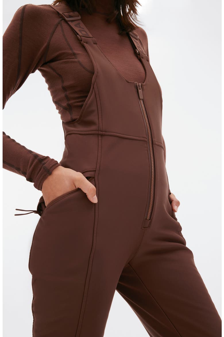 Isabel Waterproof Snow Bib Overalls, Alternate, color, SPIKED COCOA