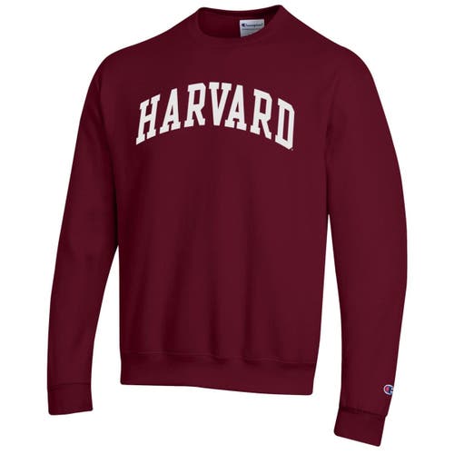Champion Crimson Harvard Crimson Basic Arch Fleece Pullover Sweatshirt