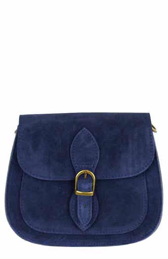 Annie Buckle Suede Crossbody Bag