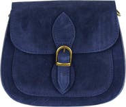 Persaman New York Annie Buckle Suede Crossbody Bag