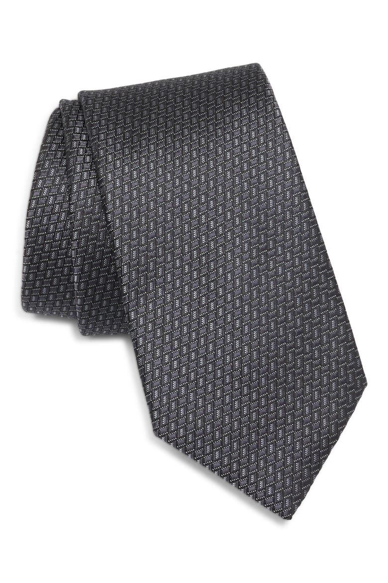 Sherwood Micro Geometric Tie, Main, color, BLACK