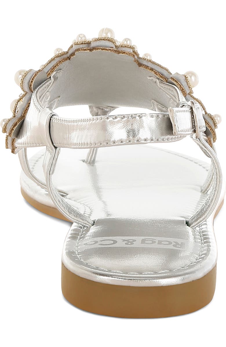Rag & Co Opazie Faux Pearl Sandal, Alternate, color,