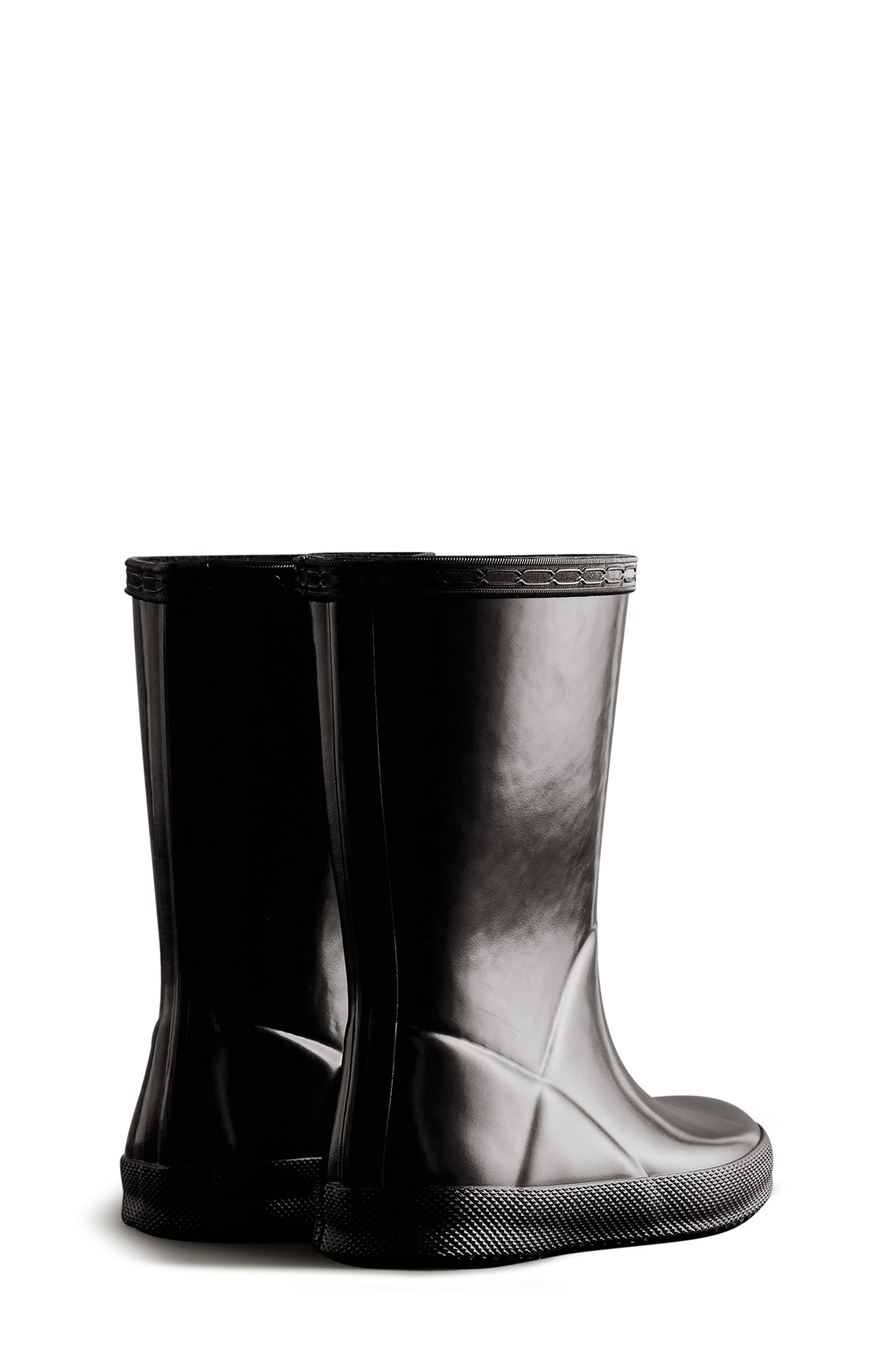 Hunter Kids' First Gloss Waterproof Rain Boot, Alternate, color, 