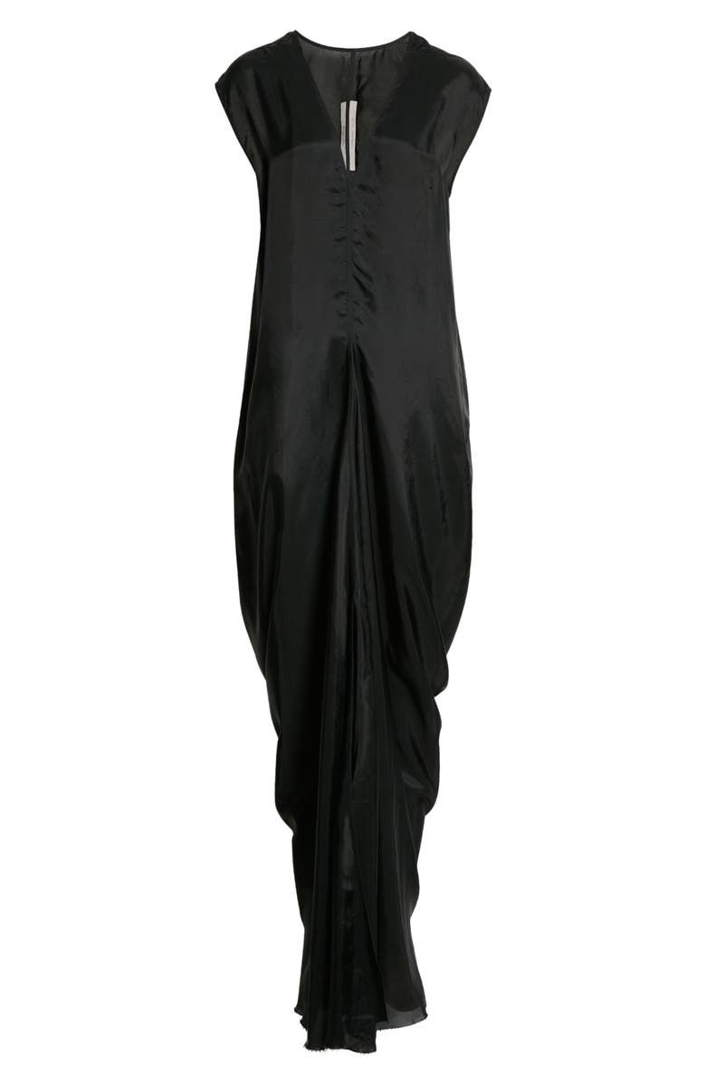 Rick Owens Lobster V-Neck Cupro Gown, Alternate, color, 