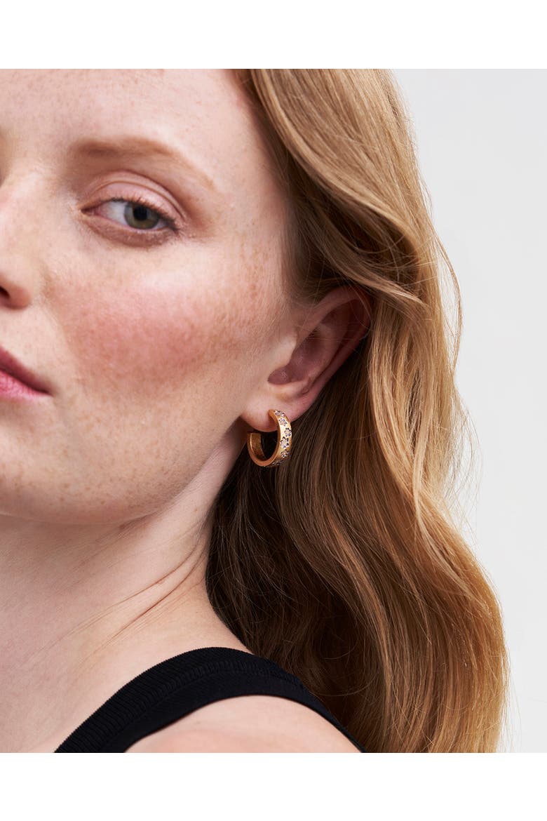 Nightshade Gold Hoop Earrings, Alternate, color, Gold