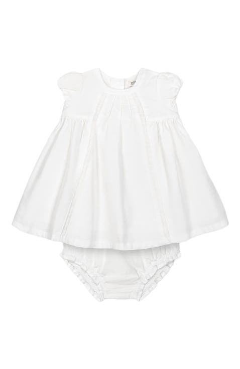 Baby Special Occasion Linen Pintuck Dress, Infant