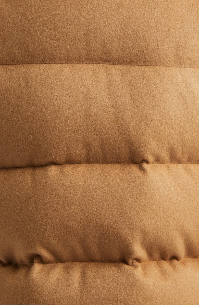 Burberry Ambleside Cashmere Down Puffer Jacket, Alternate, color, Camel