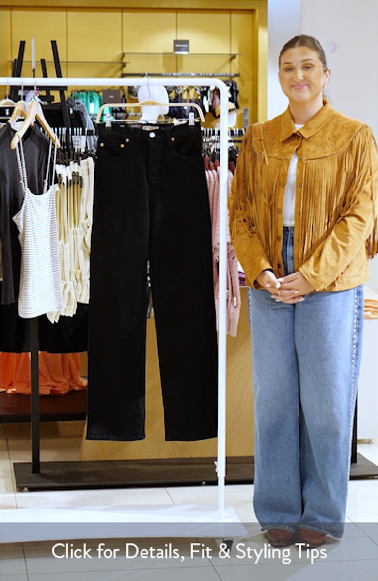 Ribcage High Waist Straight Leg Jeans, sales video thumbnail