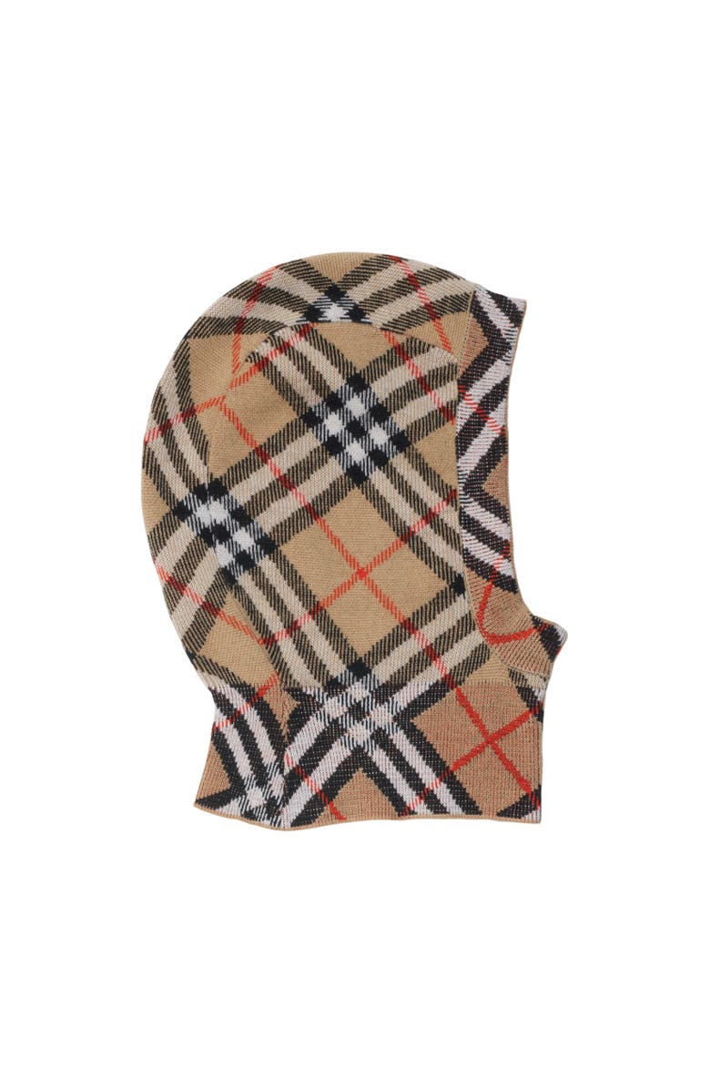 Burberry Check Wool Hood, Alternate, color, 
