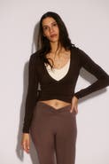 H&M Sports Wrap Top In Modal