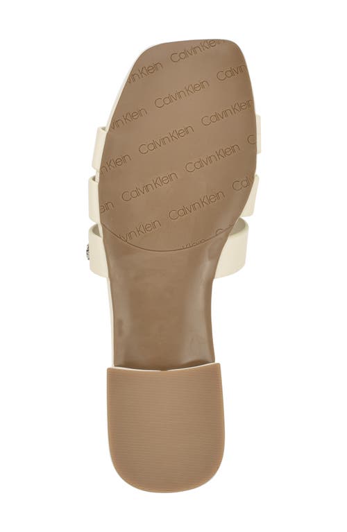 Calvin Klein Tisha Slide Sandal In White