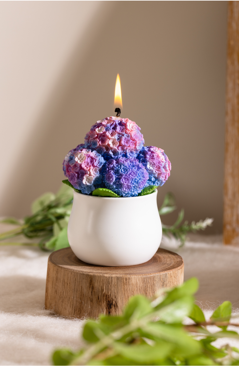 Southlake gifts Hydrangea Flower Candle, Alternate, color, Violet