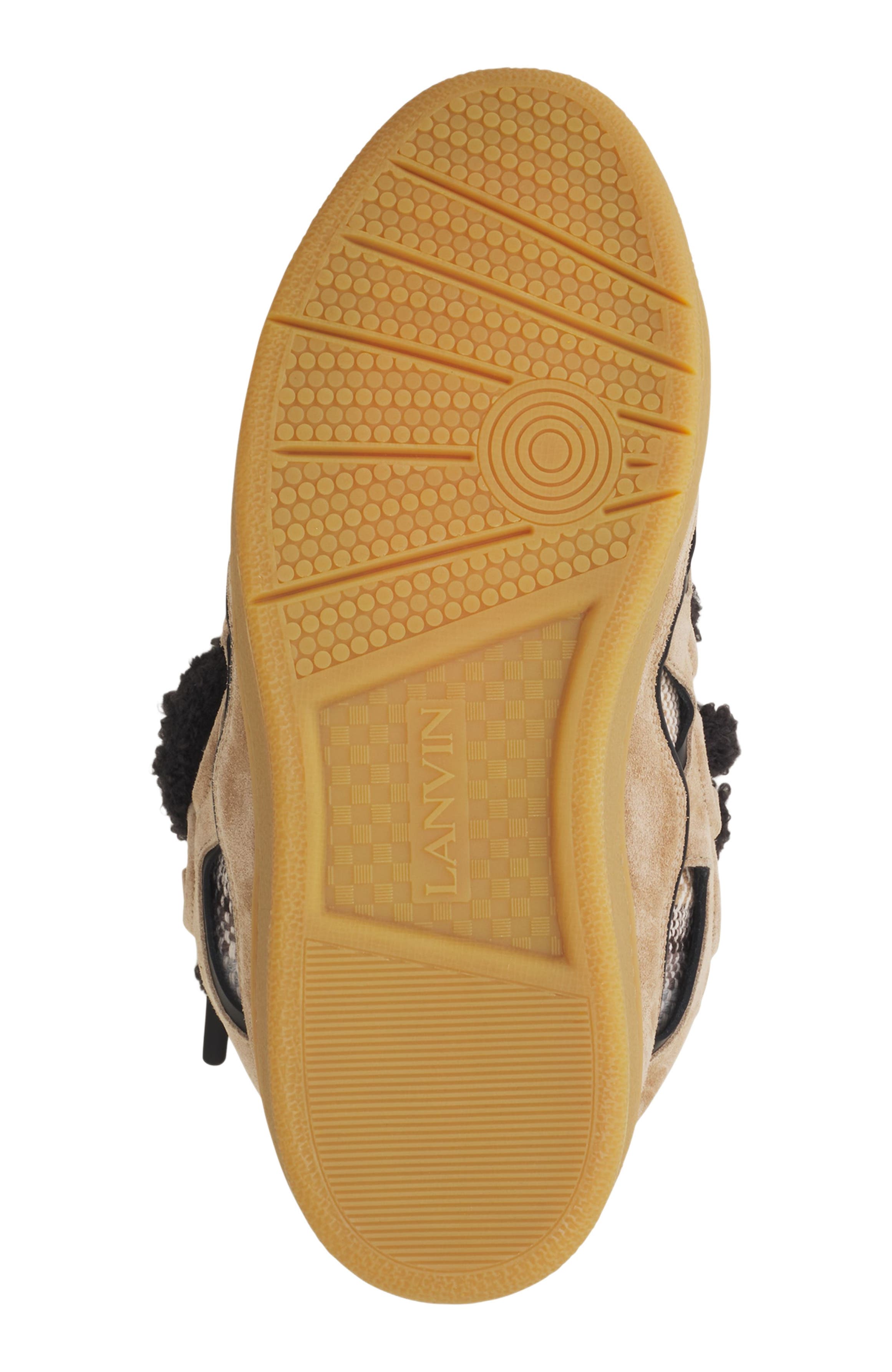 Curb Suede Sneakers With Mesh Laces, Alternate, color, Hemp