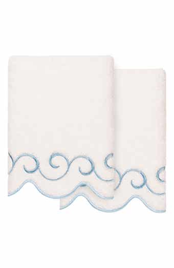 2-Piece Simplicity Embroidered Turkish Cotton Hand Towel Set