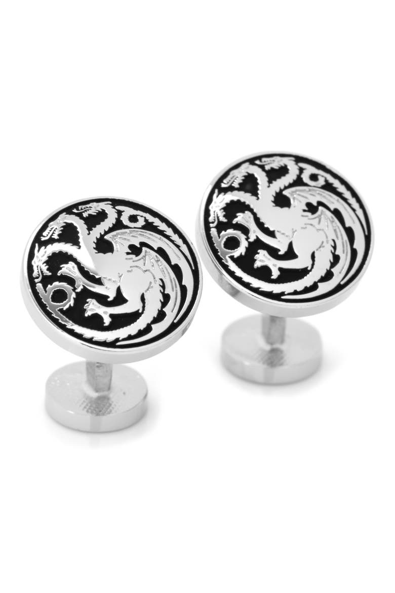 House Targaryen Cuff Links, Main, color, BLACK
