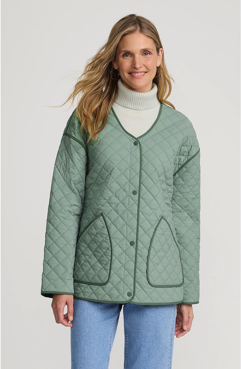 Lands
 End WanderFree Liner Jacket, Main, color, Lily Pad Green