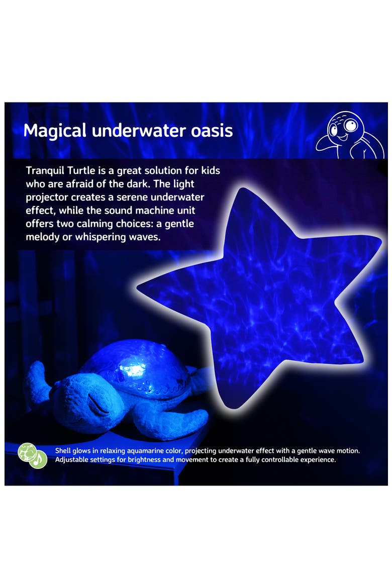 Tranquil Turtle Ocean Projector Nightlight & Sound Machine, Alternate, color, GREEN