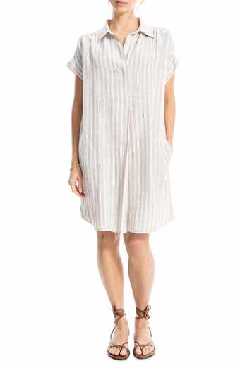 MAX STUDIO Collared Pinstripe Dress