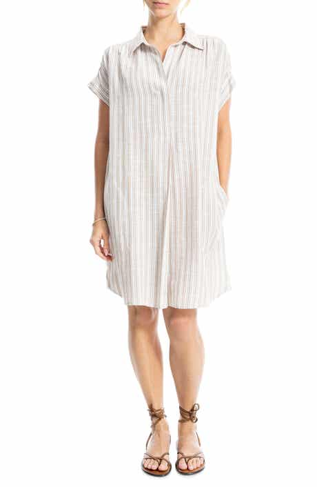 MAX STUDIO Collared Pinstripe Dress