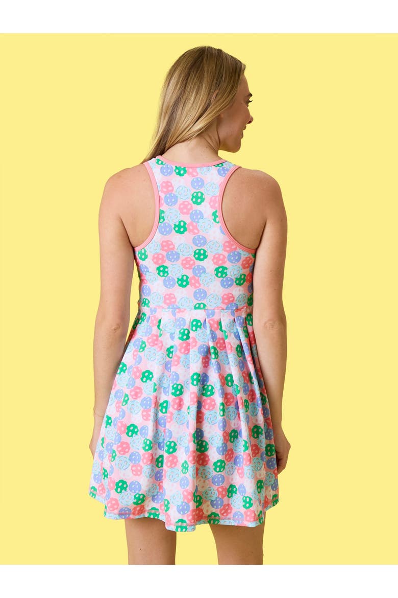 UPF50+ Active Dress & Bike Short Set, Alternate, color, Pink Pickleball Party